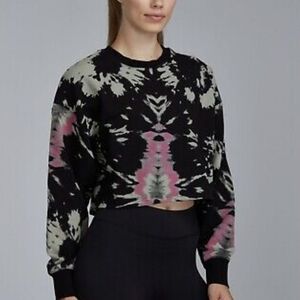 NOLI Tie Dye Sweatshirt Long Sleeve Sweatshirt Crop Top- Size Large